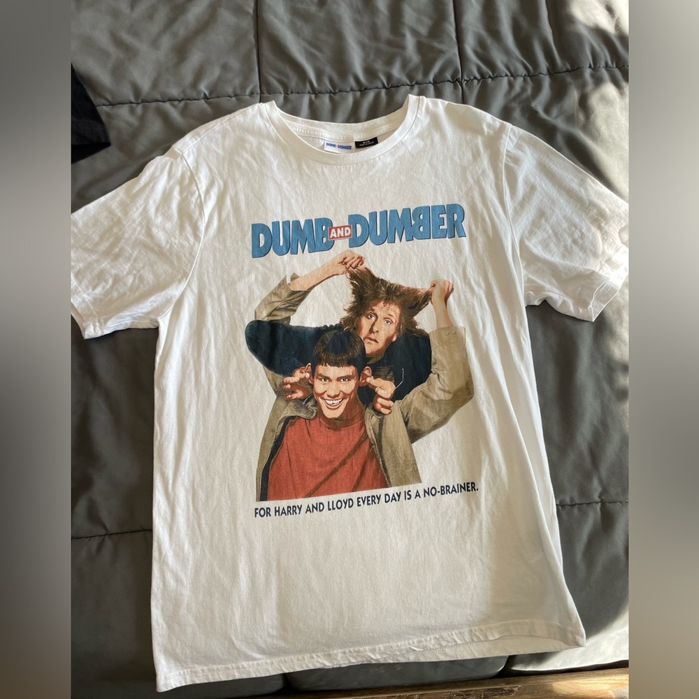 Retro Vtg Dumb and Dumber T Shirt (1994) Everyday No-Brainer Carrey size Medium